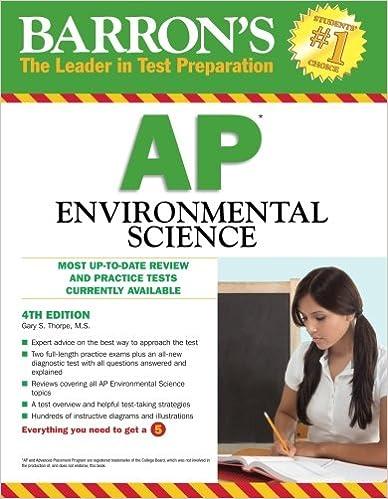 barrons ap environmental science 4th edition gary thorpe 0764145711, 978-0764145711