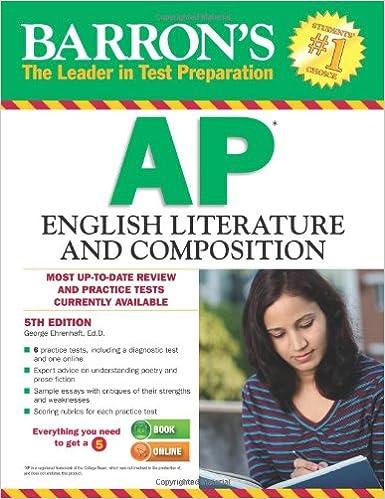 barrons ap english literature and composition 5th edition george ehrenhaft 1438002785, 78-1438002781
