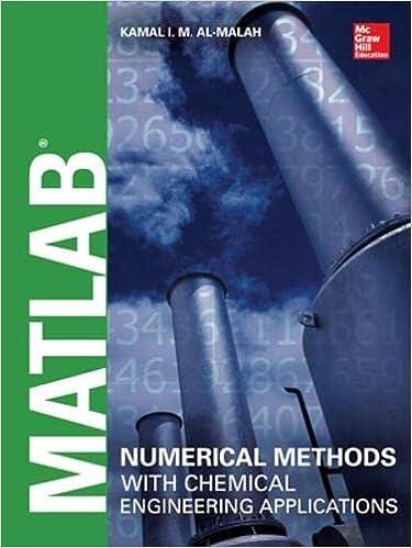 matlab numerical methods with chemical engineering applications 1st edition kamal al-malah 0071831282,