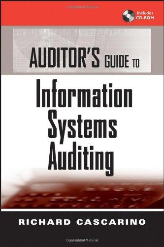 auditors guide to information systems auditing 1st edition richard e. cascarino 0470009896, 978-0470009895
