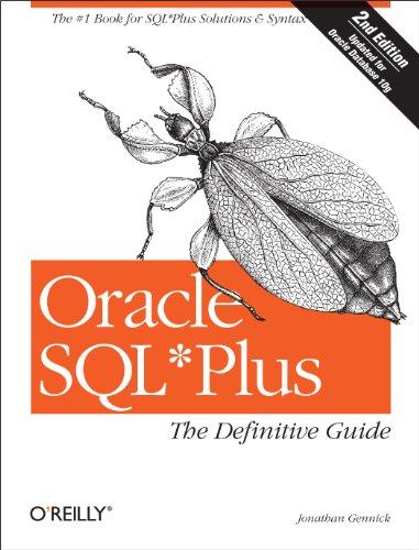 oracle sql plus the definitive guide 2nd edition jonathan gennick 0596007469, 978-0596007461
