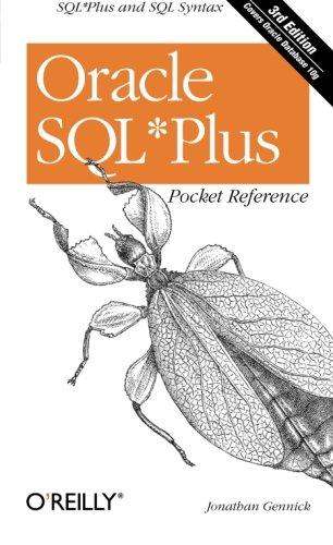 oracle sql plus pocket reference 3rd edition jonathan gennick 0596008856, 978-0596008857