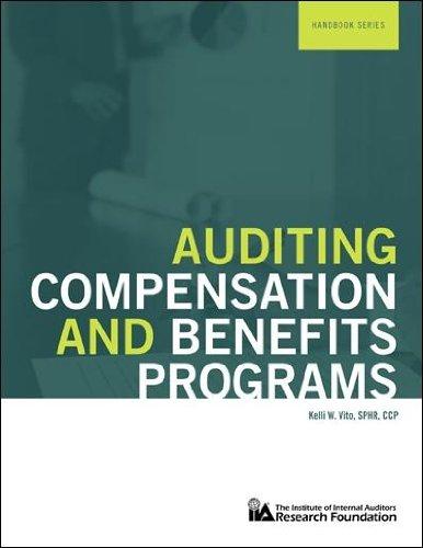 auditing compensation and benefits programs 1st edition kelli w. vito 0894136720, 978-0894136726