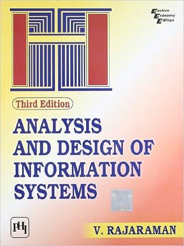 analysis and design of information systems 3rd edition v. rajaraman (author) 978-8120343849