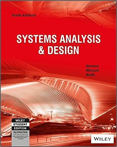 systems analysis and design 6th edition dennis 8126562951, 978-8126562954