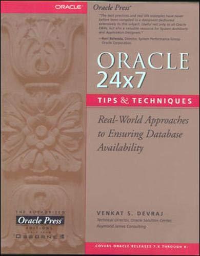 oracle 24x7 tips and techniques 1st edition venkat s. devraj 0072119993, 978-0072119992