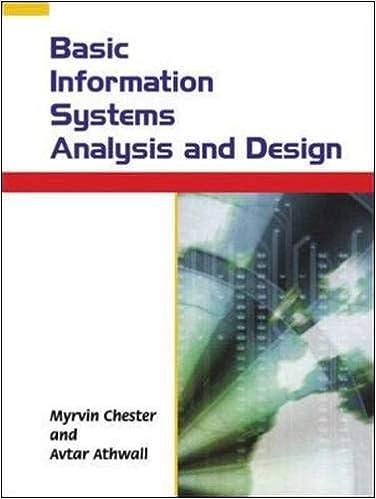 basic information systems analysis and design 1st edition myrvin chester 007709784x, 978-0077097844