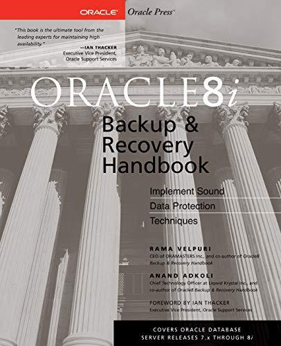 oracle8i backup and recovery 4th edition rama velpuri 0072127171, 978-0072127171