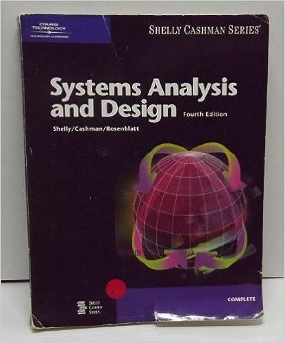 systems analysis and design 4th edition gary b. shelly, thomas j. cashman , harry j. rosenblatt 0789559579,