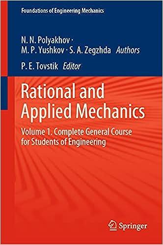 rational and applied mechanics volume 1 complete general course for students of engineering foundations of