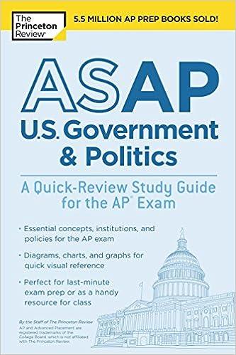 asap us government and politics a quick review study guide for the ap exam 1st edition the princeton review