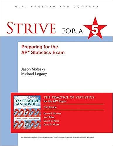 strive for 5 preparing for the ap statistics examin 5th edition jason molesky, michael legacy 1464154007,