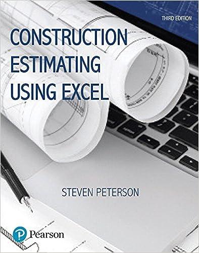 construction estimating using excel 3rd edition steven peterson mba pe, frank dagostino 0134405501,
