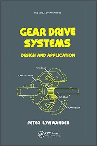 gear drive systems design and application mechanical engineering 1st edition peter lynwander, lynn faulkner
