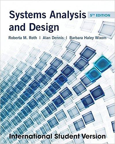 systems analysis and design 5th edition roberta m. roth ,alan dennis 1118093747, 978-1118093740