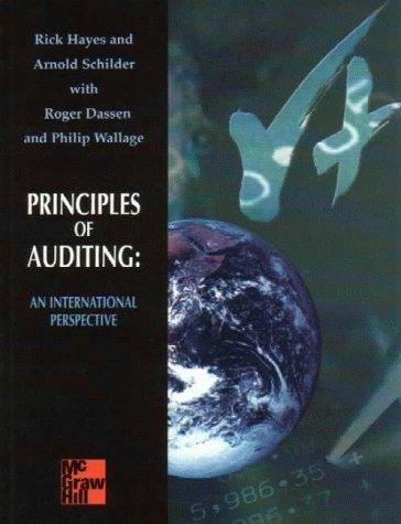 principles of auditing: an international perspective 1st edition rick stephan hayes, philip wallage, arnold