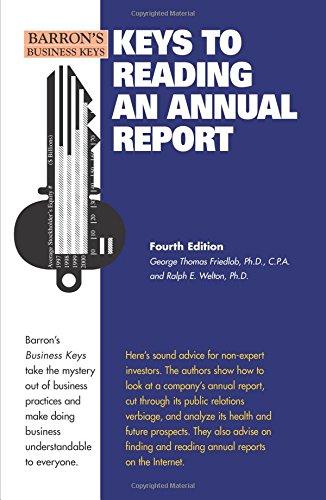 keys to reading an annual report 4th edition george t. friedlob, ralph e. welton 0764139150, 978-0764139154
