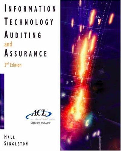 information technology auditing and assurance 2nd edition james a. hall, tommie singleton 0324191987,