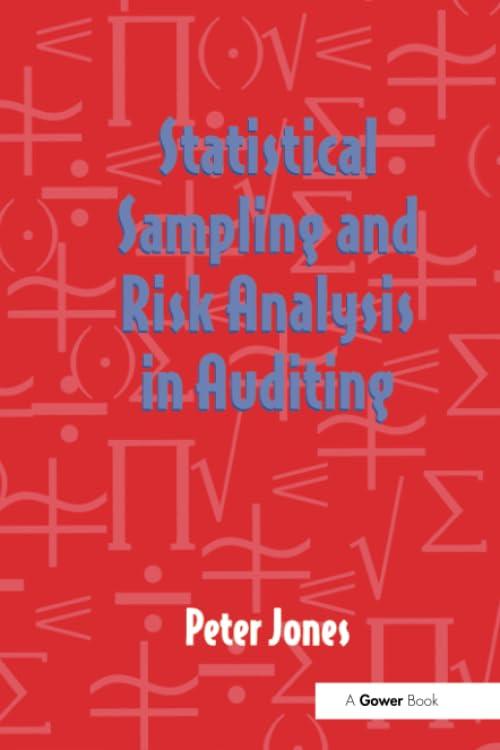 statistical sampling and risk analysis in auditing 1st edition peter jones 1138263214, 978-1138263215
