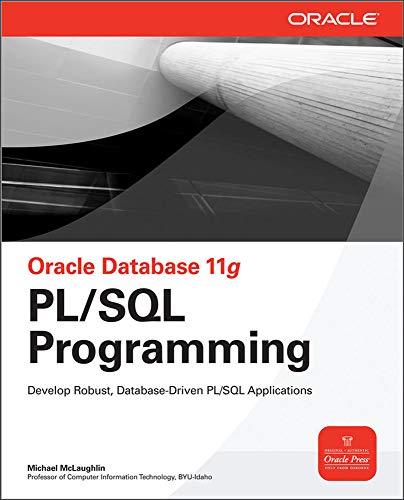 oracle database 11g pl sql programming 1st edition michael mclaughlin 0071494456, 978-0071494458