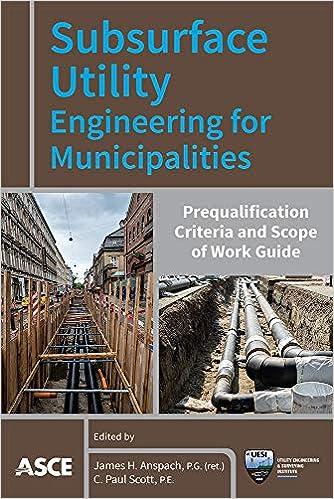 subsurface utility engineering for municipalities prequalification criteria and scope of work guide 1st