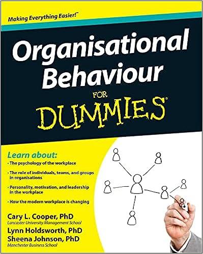 organisational behaviour for dummies 1st edition cary cooper, sheena johnson, lynn holdsworth 1119977916,