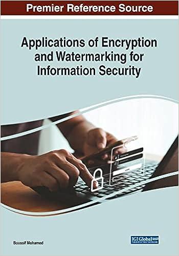 applications of encryption and watermarking for information security 1st edition boussif mohamed 1668449463,