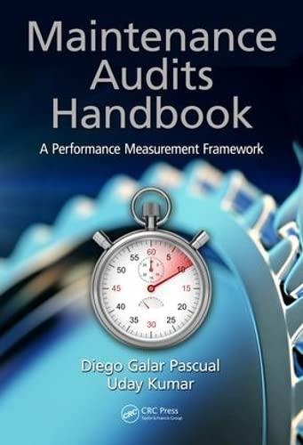 maintenance audits handbook a performance measurement framework 1st edition diego galar pascual, uday kumar