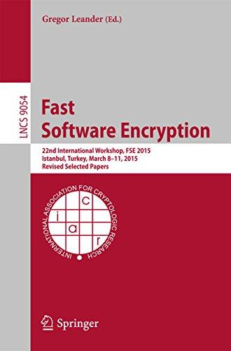 Fast Software Encryption 22nd International Workshop FSE 2015 Istanbul  Turkey March 8-11 2015