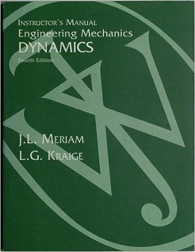 instructors manual engineering mechanics dynamics 4th edition j. l. meriam 0471171891, 978-0471171898