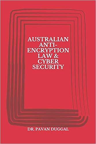 australian  anti encryption law  and  cyber security 1st edition dr. pavan duggal 1794074341, 978-1794074347