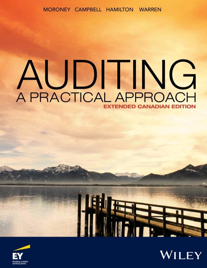 auditing a practical approach 1st extended canadian edition robyn moroney, fiona campbell, jane hamilton,