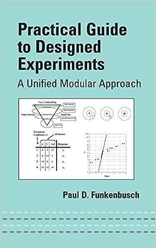 practical guide to designed experiments a unified modular approach 1st edition paul d. funkenbusch, lynn
