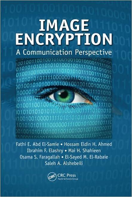 image encryption a communication perspective 1st edition fathi e. abd el-samie , hossam eldin h. ahmed ,