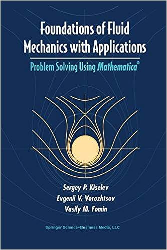 foundations of fluid mechanics with applications problem solving using mathematica 1st edition sergey p.
