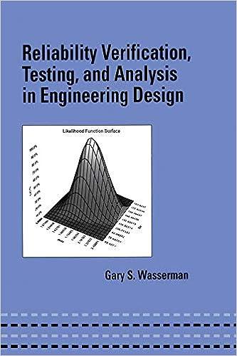 reliability verification testing and analysis in engineering design 1st edition gary wasserman, lynn faulkner