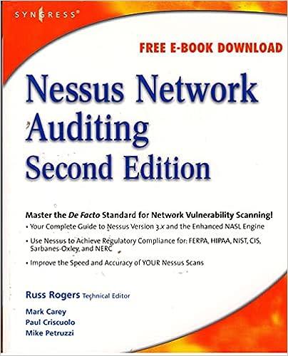 nessus network auditing 2nd edition russ rogers 1597492086, 978-1597492089