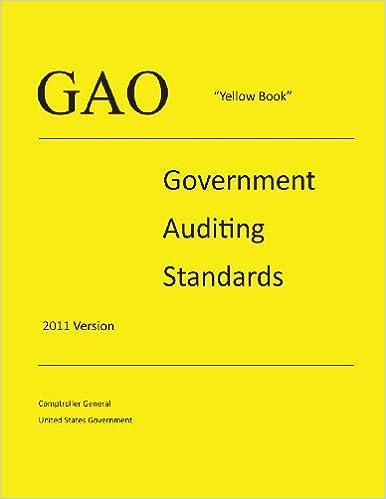 gao yellow book government auditing standar 2011edition comptroller general united states government