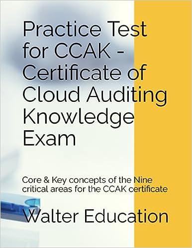 practice test for ccak certificate of cloud auditing knowledge exam core and key concepts of the nine
