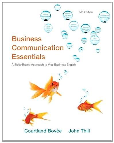 business communication essentials a skills based approach to vital business english 5th edition courtland l.