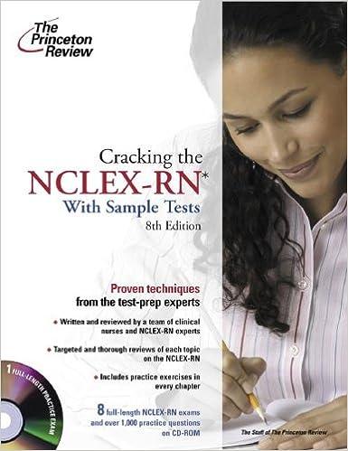 cracking the nclex-rn with sample tests on cd rom 8th edition princeton review 0375765425, 978-0375765421