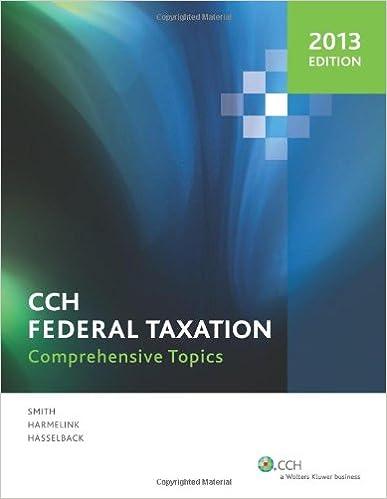 federal taxation comprehensive topics 2013 2013 edition smith, harmelink, and hasselback 080802972x,