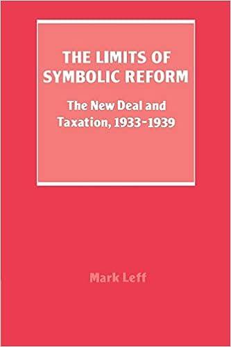 the limits of symbolic reform the new deal and taxation 19331939 1st edition mark h. leff 0521521246,