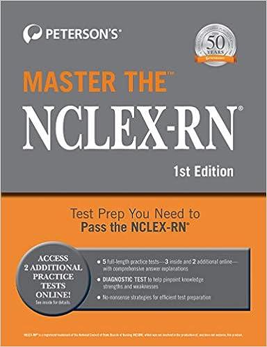 master the nclex-rn exam petersons master the nclex-rn exam 1st edition peterson's 978-0768943665