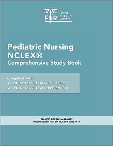 feuer nursing review pediatric nursing for nclex-rn comprehensive study book 1st edition feuer nursing review