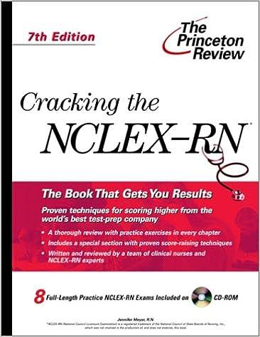 cracking the nclex-rn with sample tests 7th edition princeton review 0375763023, 978-0375763021