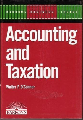 accounting and taxation 1st edition walter f. o'connor 0812041542, 978-0812041545