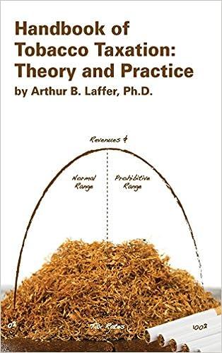 handbook of tobacco taxation theory and practice 1st edition arthur laffer 1934276154, 978-1934276150
