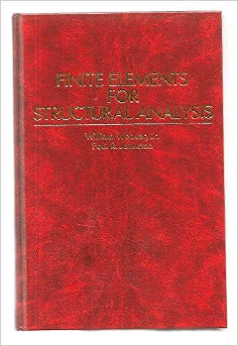 finite elements for structural analysis 1st edition william weaver 0133170993, 978-0133170993