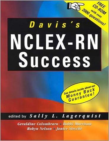 davis's nclex-rn success 1st edition sally l. lagerquist 0803608160, 978-0803608160